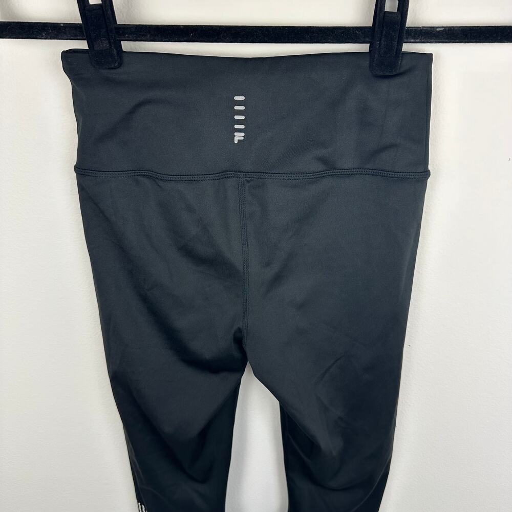 Fila Womens Halina 7/8 Spellout Performance Mid Rise Active Black Leggings XS - Picture 6 of 10